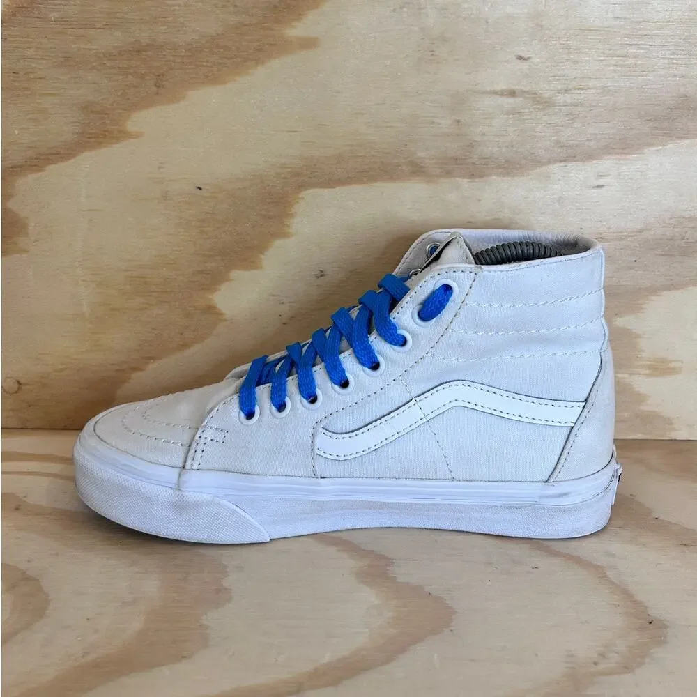 Vans Off The Wall - SK8 Hi - Sneakers - White/Blue - Women's - 7.5